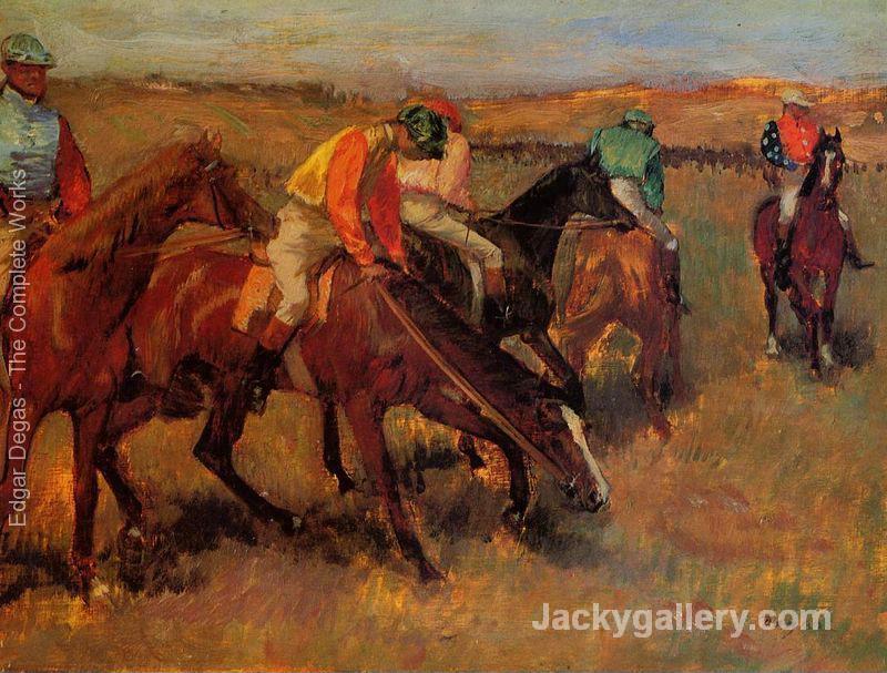 Before the Race II by Edgar Degas paintings reproduction
